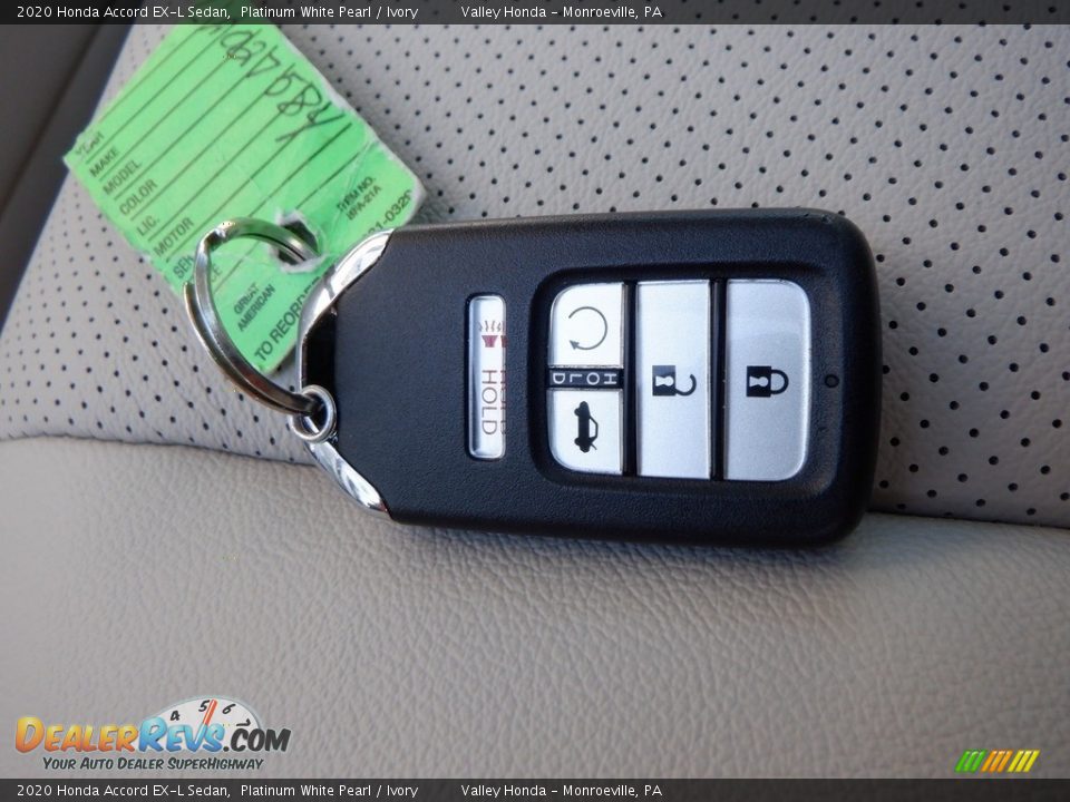 2020 Honda Accord EX-L Sedan Platinum White Pearl / Ivory Photo #30