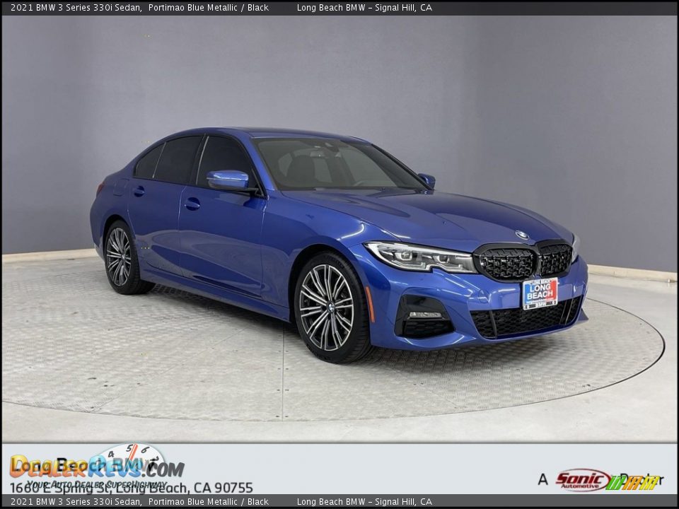 2021 BMW 3 Series 330i Sedan Portimao Blue Metallic / Black Photo #1