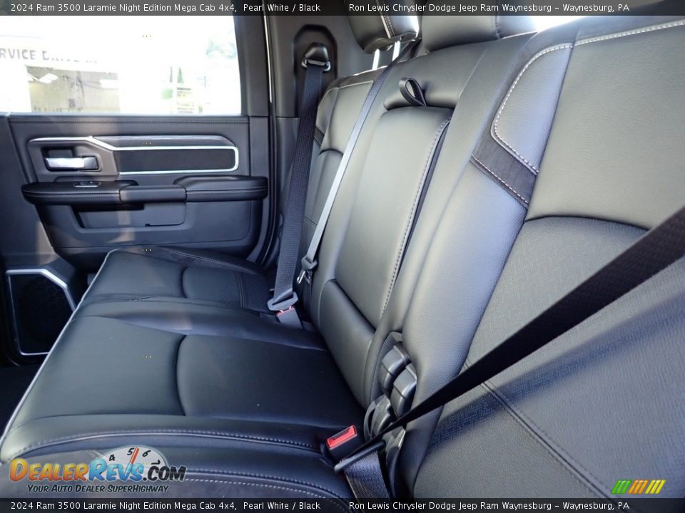 Rear Seat of 2024 Ram 3500 Laramie Night Edition Mega Cab 4x4 Photo #12