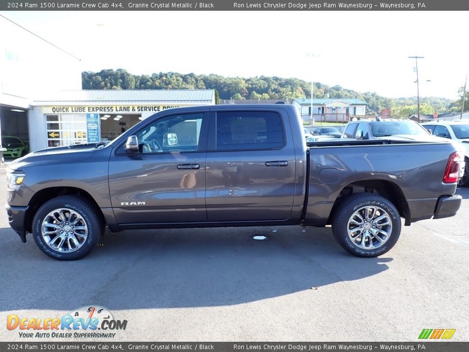 2024 Ram 1500 Laramie Crew Cab 4x4 Granite Crystal Metallic / Black Photo #2