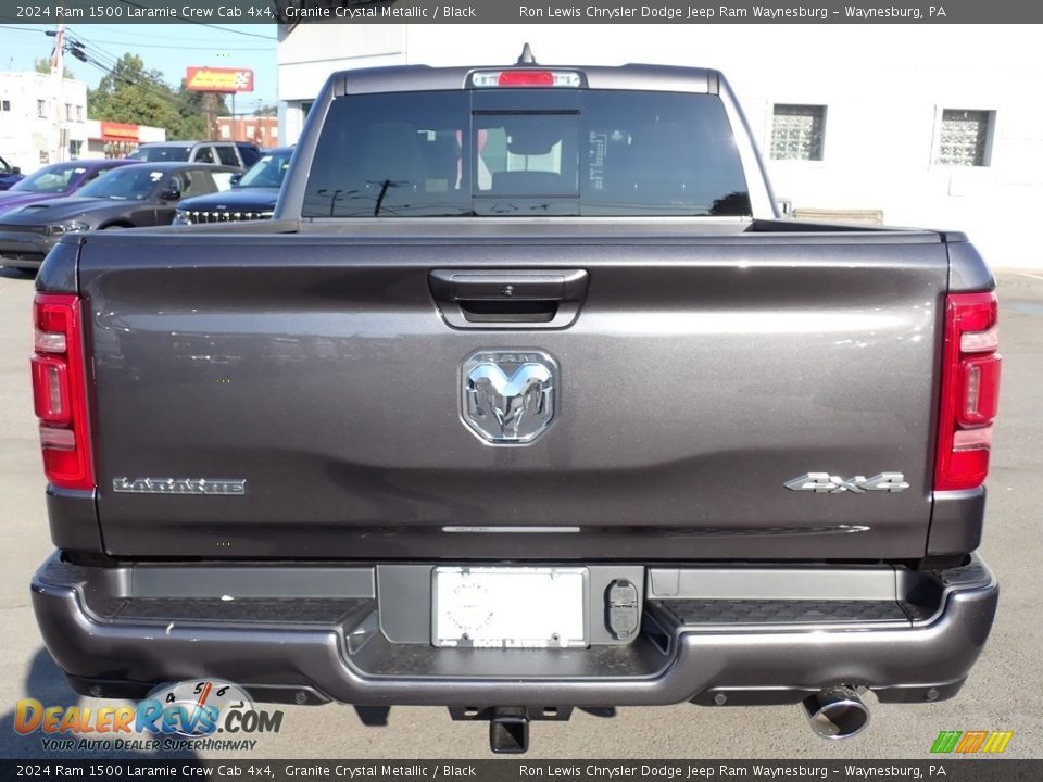 2024 Ram 1500 Laramie Crew Cab 4x4 Granite Crystal Metallic / Black Photo #4