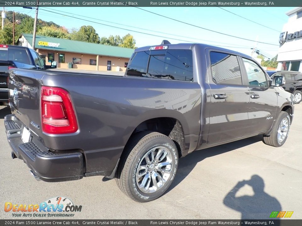 2024 Ram 1500 Laramie Crew Cab 4x4 Granite Crystal Metallic / Black Photo #6