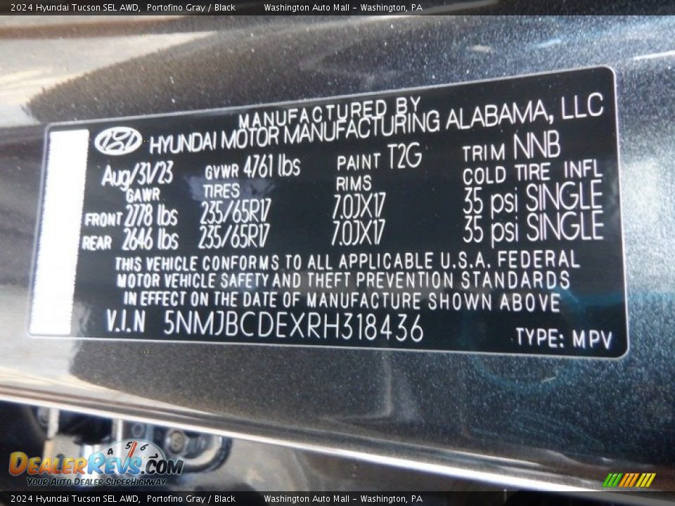 2024 Hyundai Tucson SEL AWD Portofino Gray / Black Photo #30