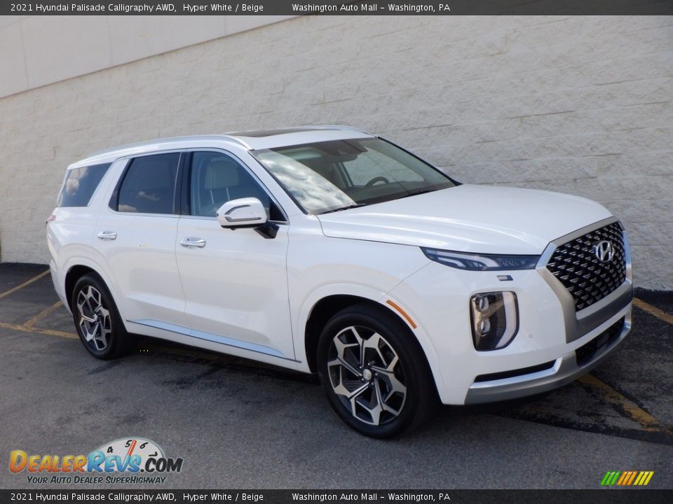 2021 Hyundai Palisade Calligraphy AWD Hyper White / Beige Photo #1