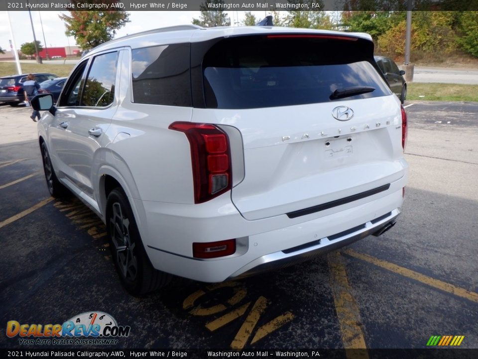 2021 Hyundai Palisade Calligraphy AWD Hyper White / Beige Photo #5