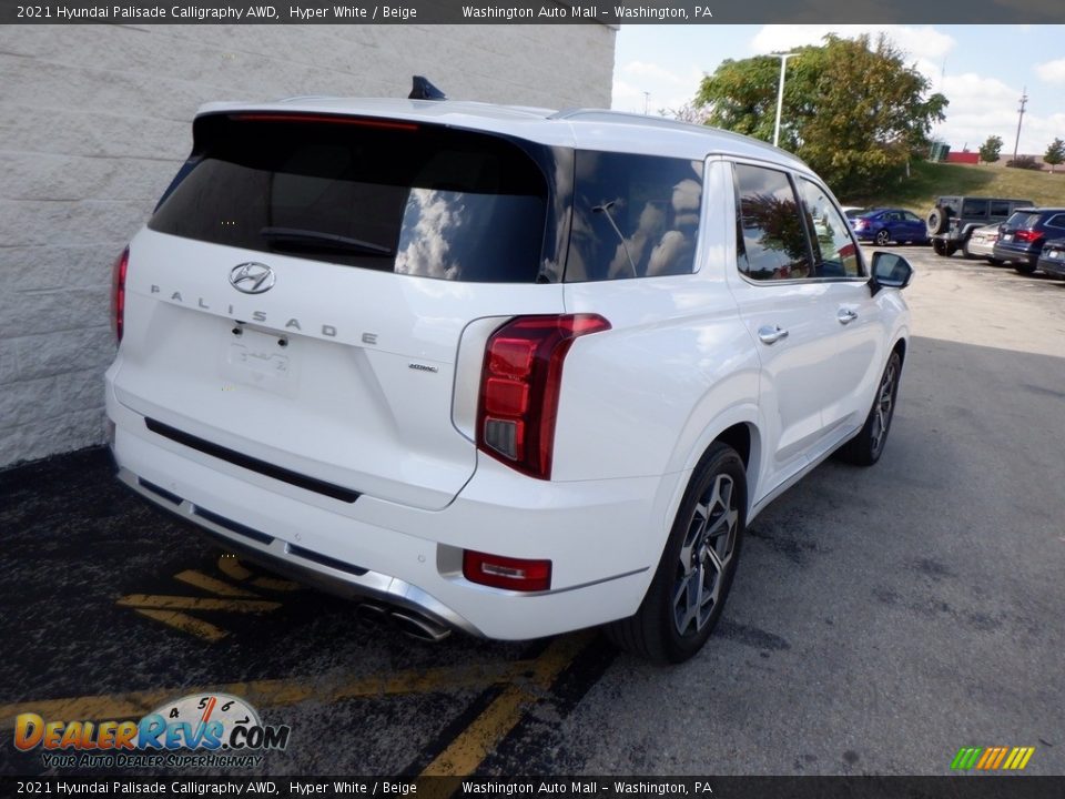 2021 Hyundai Palisade Calligraphy AWD Hyper White / Beige Photo #7