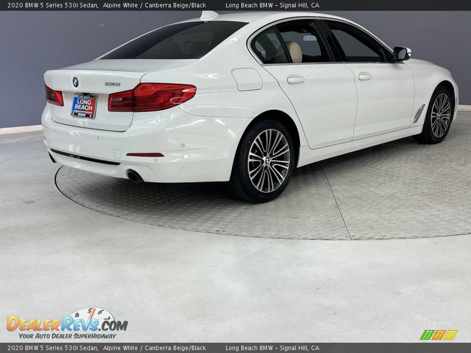 2020 BMW 5 Series 530i Sedan Alpine White / Canberra Beige/Black Photo #4