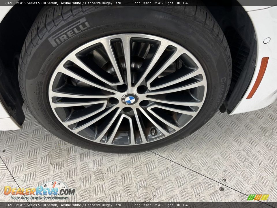 2020 BMW 5 Series 530i Sedan Alpine White / Canberra Beige/Black Photo #9