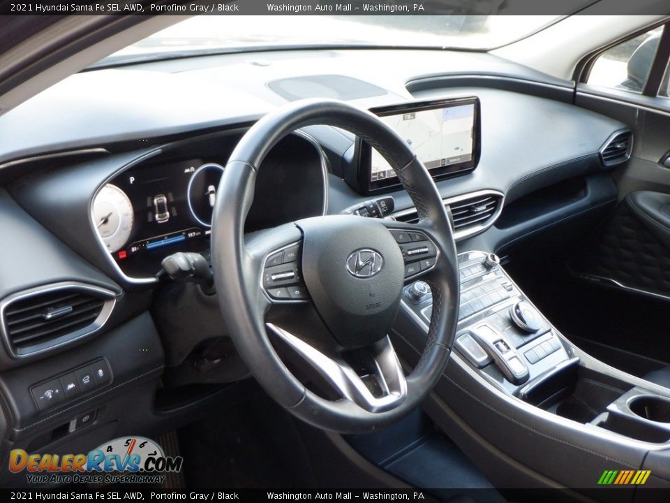 Dashboard of 2021 Hyundai Santa Fe SEL AWD Photo #12