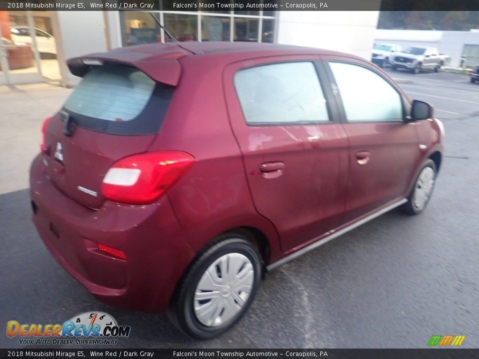 2018 Mitsubishi Mirage ES Wine Red / Dark Gray Photo #2