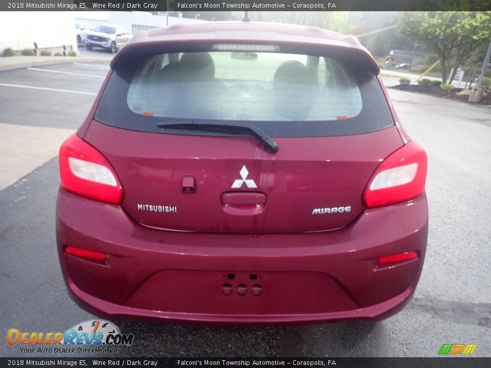 2018 Mitsubishi Mirage ES Wine Red / Dark Gray Photo #3