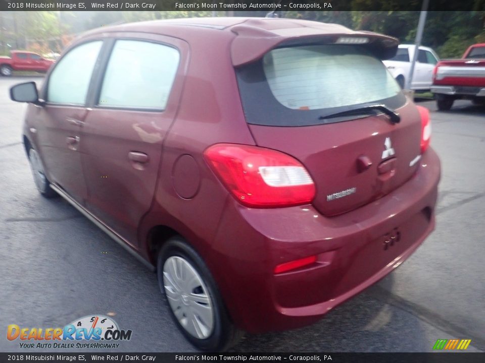 2018 Mitsubishi Mirage ES Wine Red / Dark Gray Photo #5