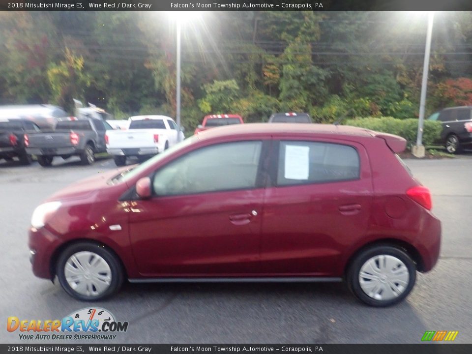 2018 Mitsubishi Mirage ES Wine Red / Dark Gray Photo #6