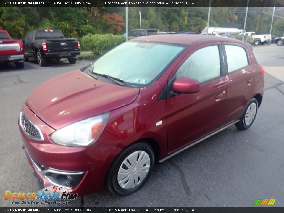 2018 Mitsubishi Mirage ES Wine Red / Dark Gray Photo #7