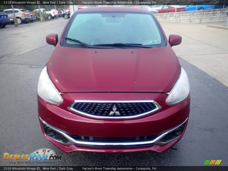 2018 Mitsubishi Mirage ES Wine Red / Dark Gray Photo #8