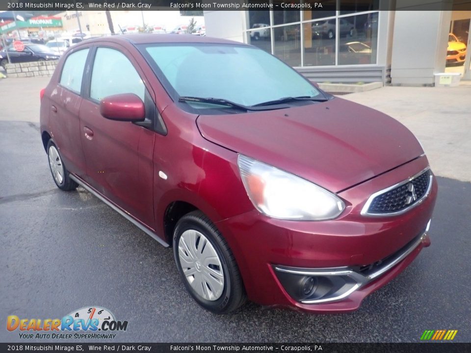 2018 Mitsubishi Mirage ES Wine Red / Dark Gray Photo #9