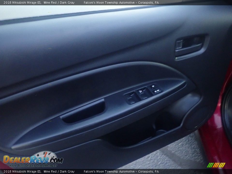 2018 Mitsubishi Mirage ES Wine Red / Dark Gray Photo #16