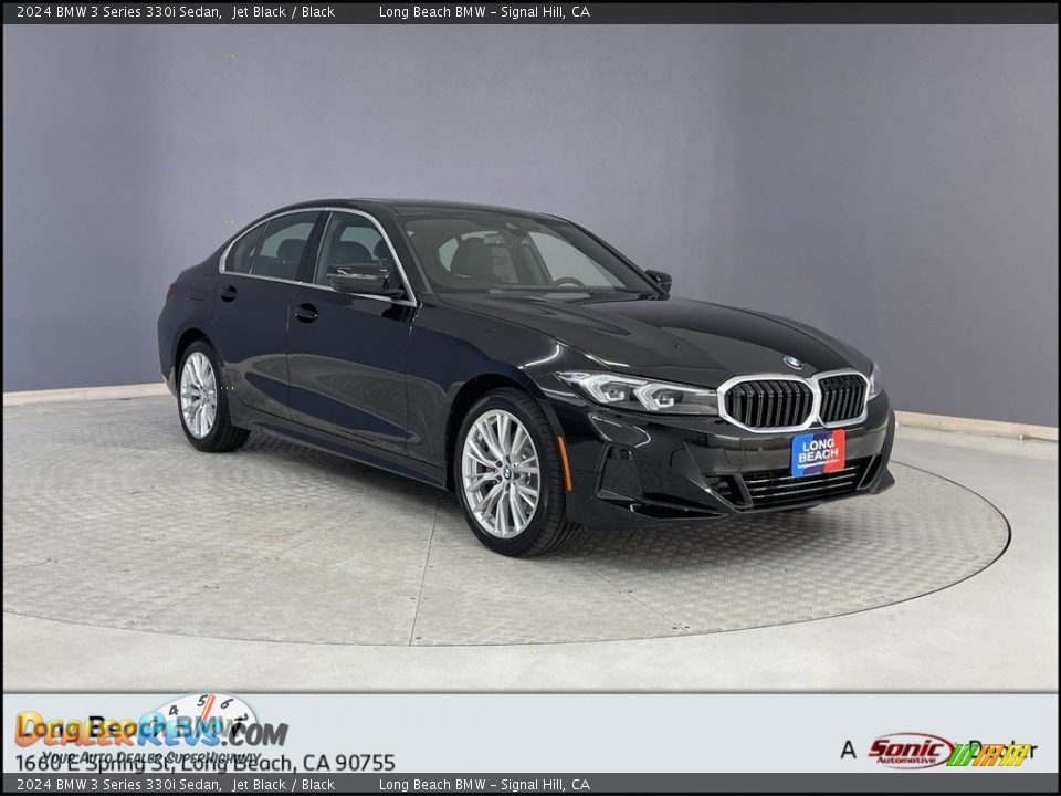 2024 BMW 3 Series 330i Sedan Jet Black / Black Photo #1