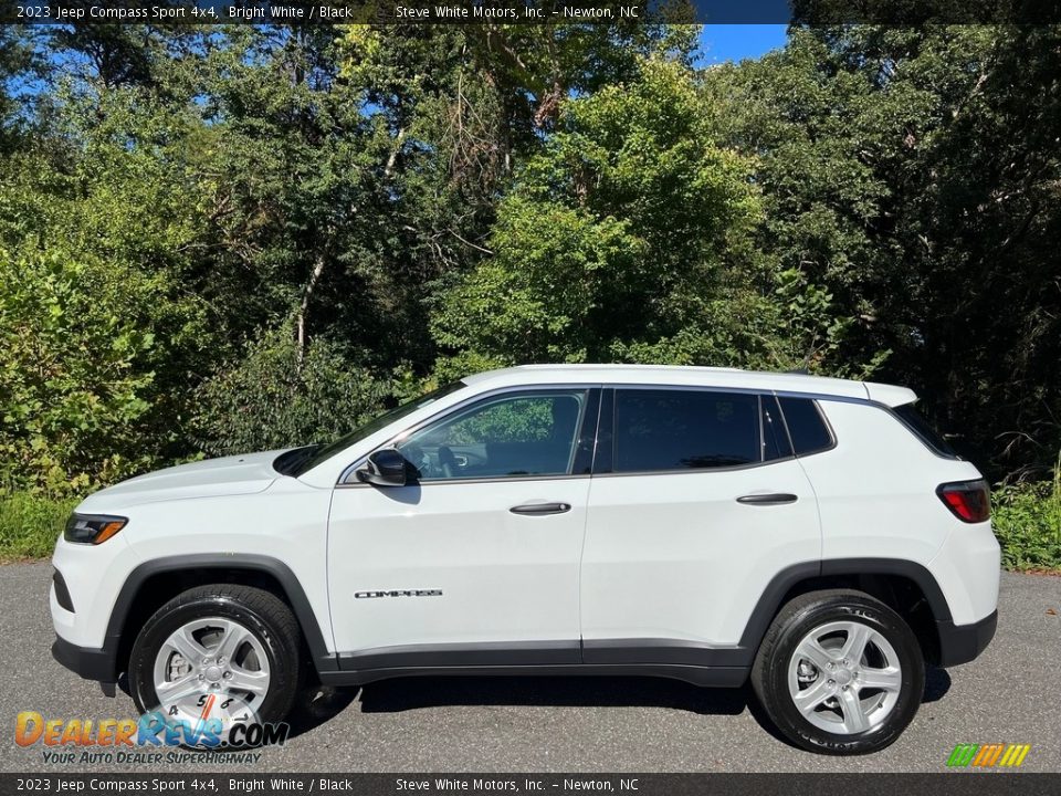 2023 Jeep Compass Sport 4x4 Bright White / Black Photo #1