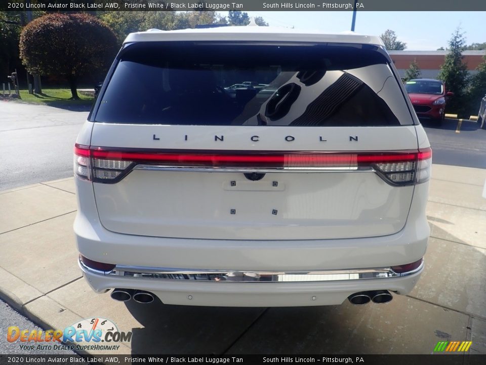 2020 Lincoln Aviator Black Label AWD Pristine White / Black Label Luggage Tan Photo #3