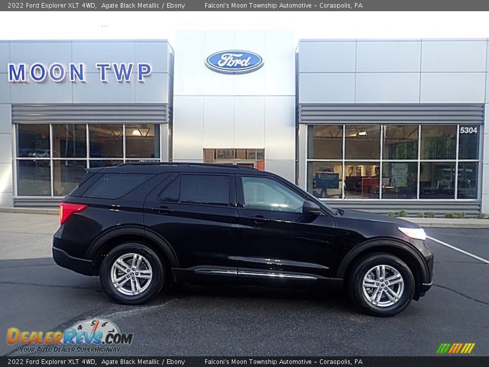 2022 Ford Explorer XLT 4WD Agate Black Metallic / Ebony Photo #1