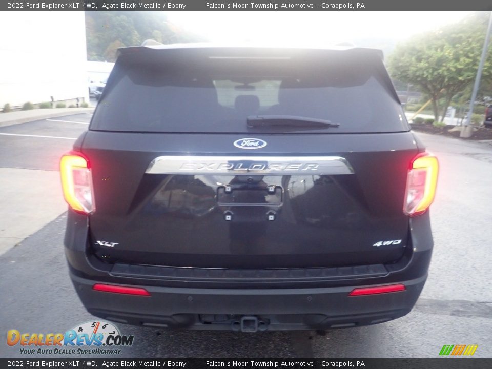 2022 Ford Explorer XLT 4WD Agate Black Metallic / Ebony Photo #3