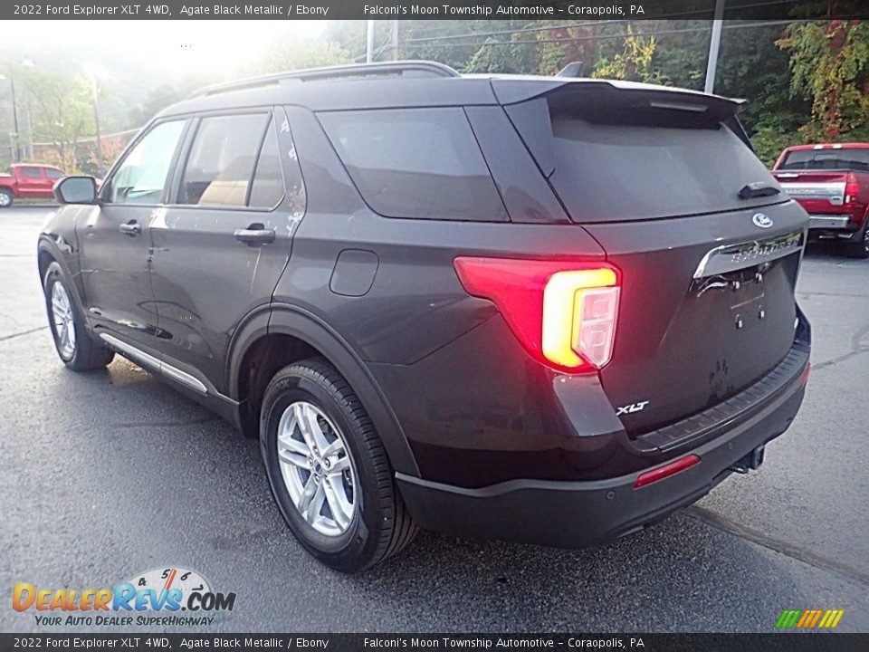 2022 Ford Explorer XLT 4WD Agate Black Metallic / Ebony Photo #5