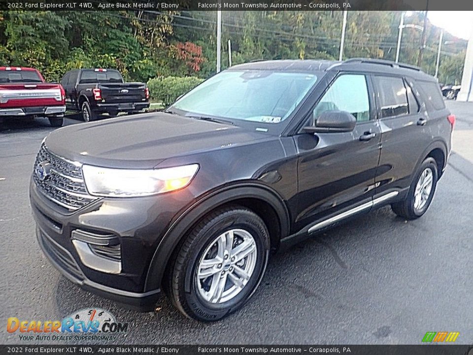 2022 Ford Explorer XLT 4WD Agate Black Metallic / Ebony Photo #7