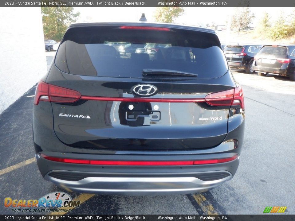 2023 Hyundai Santa Fe Hybrid SEL Premium AWD Twilight Black / Beige/Black Photo #5