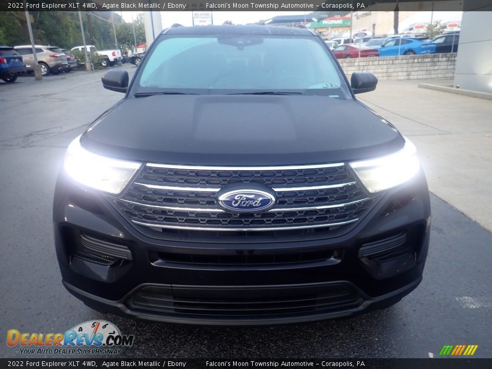 2022 Ford Explorer XLT 4WD Agate Black Metallic / Ebony Photo #8