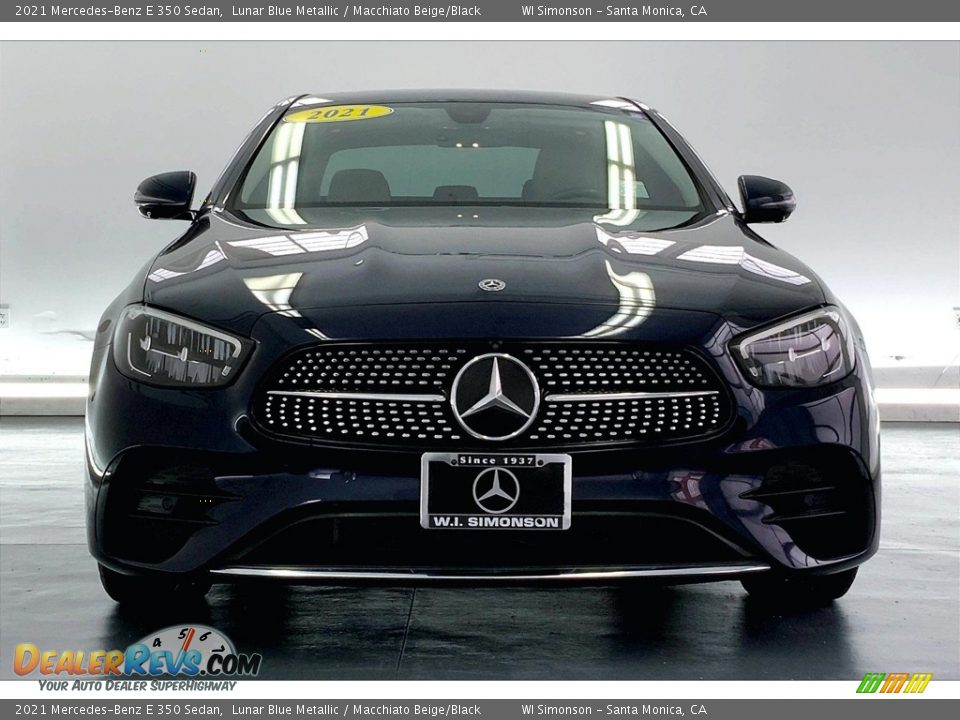 2021 Mercedes-Benz E 350 Sedan Lunar Blue Metallic / Macchiato Beige/Black Photo #2