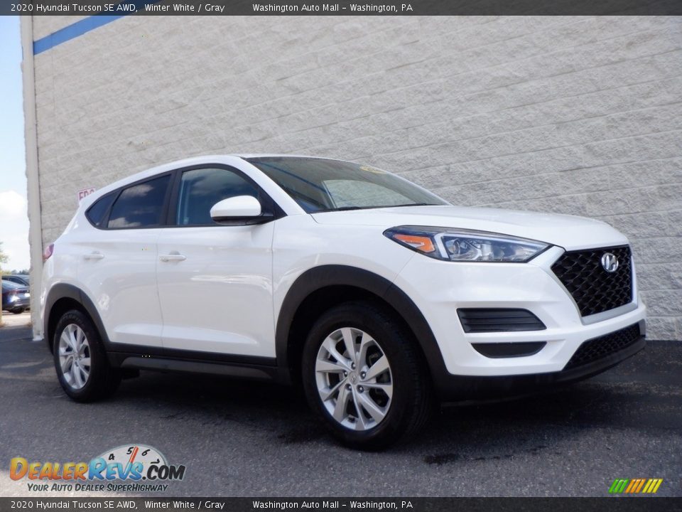 2020 Hyundai Tucson SE AWD Winter White / Gray Photo #1