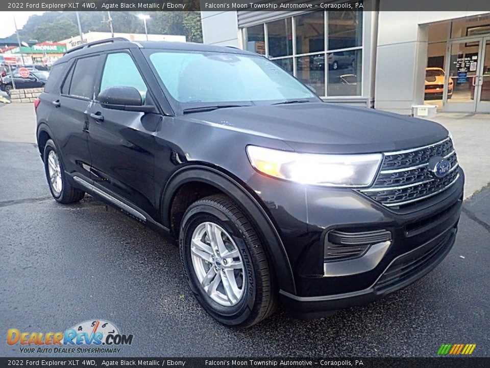 2022 Ford Explorer XLT 4WD Agate Black Metallic / Ebony Photo #9