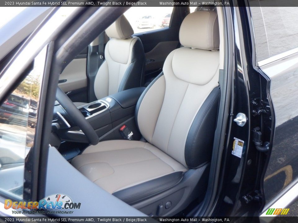2023 Hyundai Santa Fe Hybrid SEL Premium AWD Twilight Black / Beige/Black Photo #12