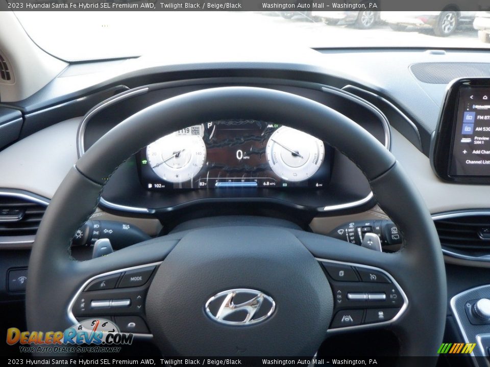 2023 Hyundai Santa Fe Hybrid SEL Premium AWD Twilight Black / Beige/Black Photo #18