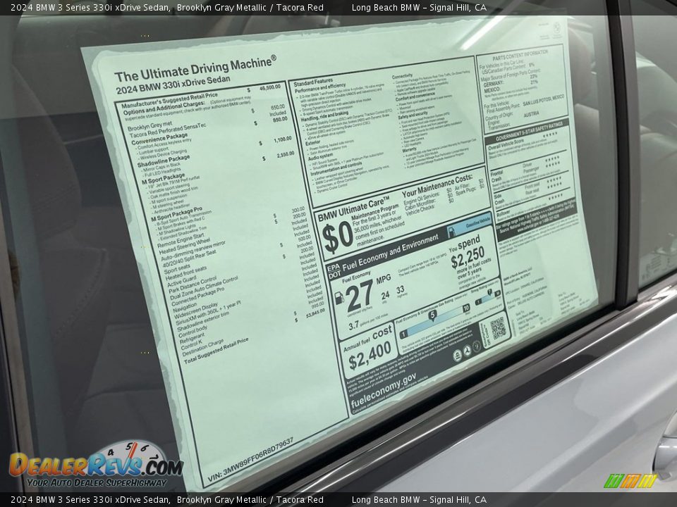 2024 BMW 3 Series 330i xDrive Sedan Window Sticker Photo #25