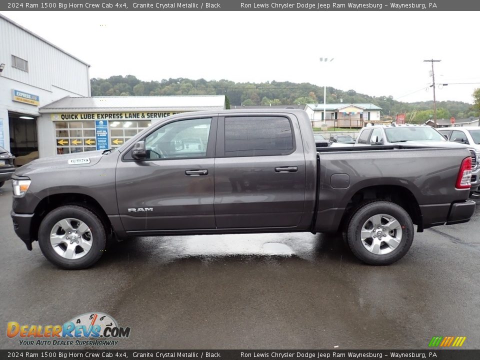 2024 Ram 1500 Big Horn Crew Cab 4x4 Granite Crystal Metallic / Black Photo #2