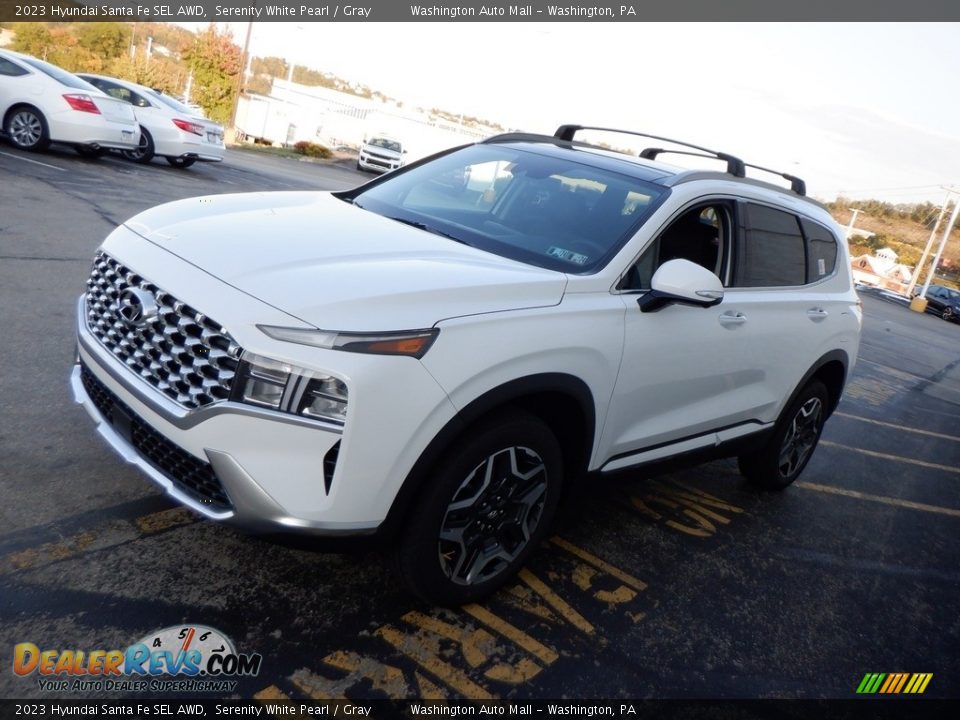 Serenity White Pearl 2023 Hyundai Santa Fe SEL AWD Photo #6