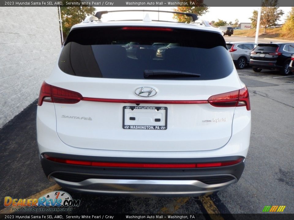 2023 Hyundai Santa Fe SEL AWD Serenity White Pearl / Gray Photo #7