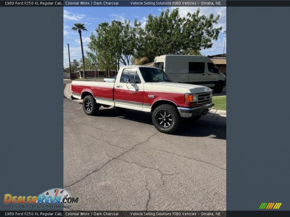 Colonial White 1989 Ford F250 XL Regular Cab Photo #3