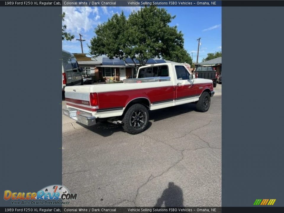 1989 Ford F250 XL Regular Cab Colonial White / Dark Charcoal Photo #4