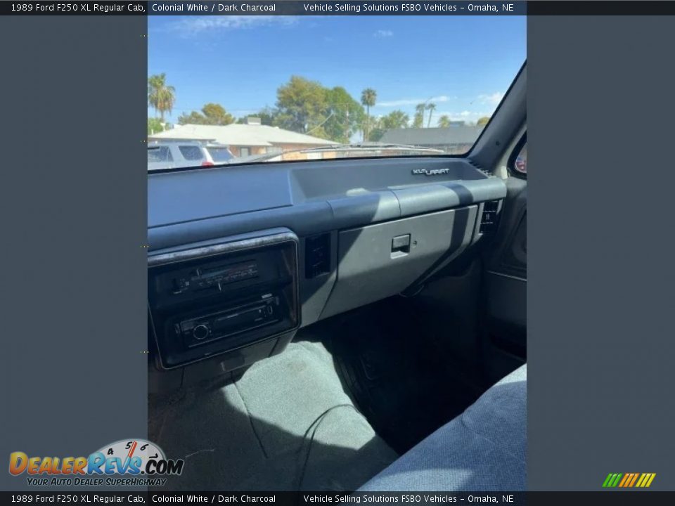 1989 Ford F250 XL Regular Cab Colonial White / Dark Charcoal Photo #10