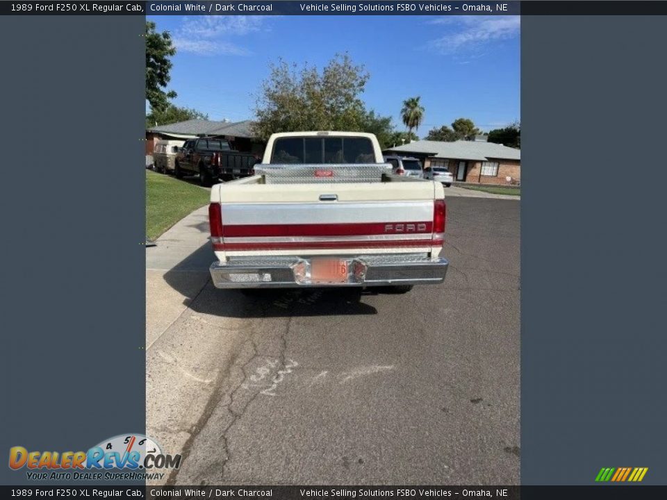 1989 Ford F250 XL Regular Cab Colonial White / Dark Charcoal Photo #12