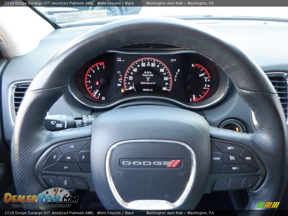 2018 Dodge Durango SXT Anodized Platinum AWD Steering Wheel Photo #21