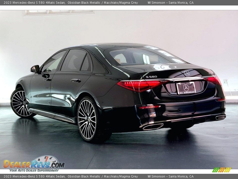 2023 Mercedes-Benz S 580 4Matic Sedan Obsidian Black Metallic / Macchiato/Magma Grey Photo #2