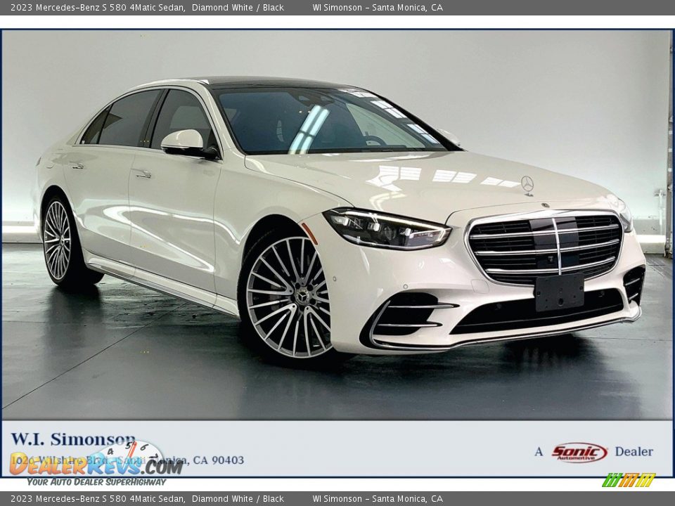 2023 Mercedes-Benz S 580 4Matic Sedan Diamond White / Black Photo #1