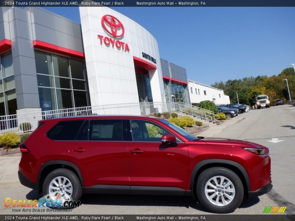 2024 Toyota Grand Highlander XLE AWD Ruby Flare Pearl / Black Photo #2