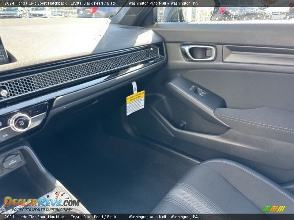 2024 Honda Civic Sport Hatchback Crystal Black Pearl / Black Photo #14