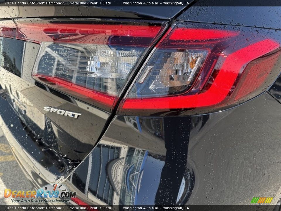 2024 Honda Civic Sport Hatchback Crystal Black Pearl / Black Photo #24