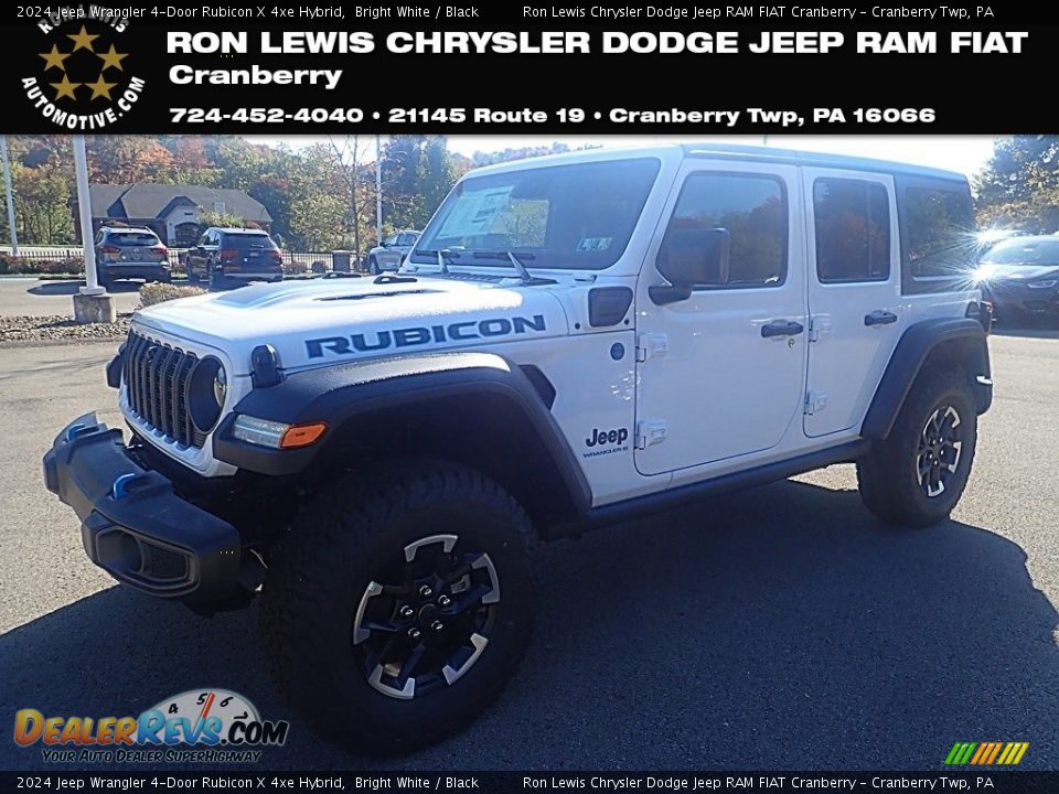 2024 Jeep Wrangler 4-Door Rubicon X 4xe Hybrid Bright White / Black Photo #1